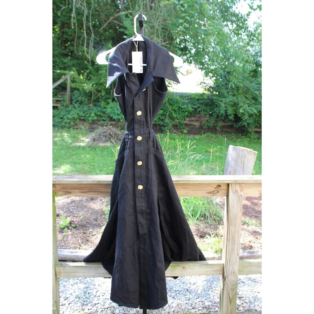 Urban Revivo Black Cut-Out Sleeveless Denim Maxi Dress π€β¨ | Size 4 - Picture 10 of 13
